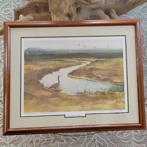 Framed Signed Artist Proof - Ray Tegner - Lone Sentinal - Lodi Marsh